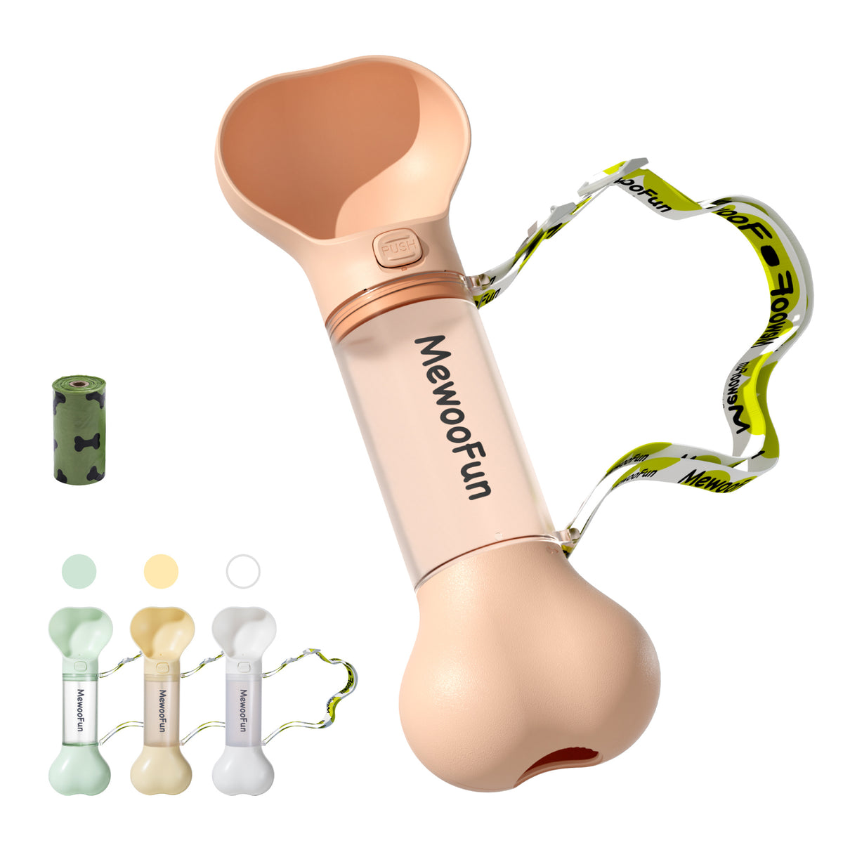 a plastic object with a strap attached to it
