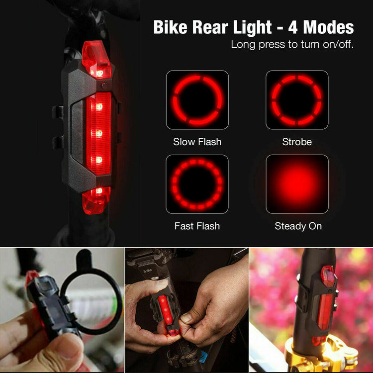 a collage of a bike rear light
