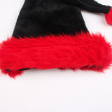 Black or Red Plush Christmas Party Hat