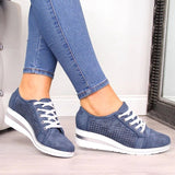 Women's Platform Wedge Canvas Sneakers