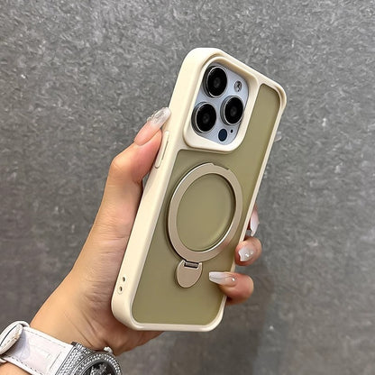 Magnetic Rotating Stand Phone Case Pivot Swivel Protective Cover