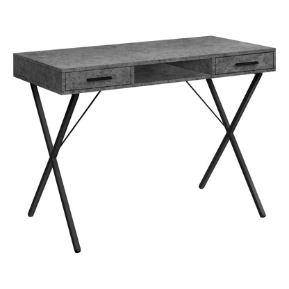 COMPUTER DESK - 42"L / WHITE / BLACK METAL