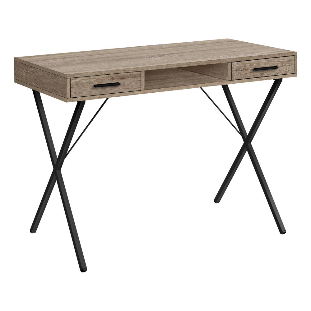 COMPUTER DESK - 42"L / WHITE / BLACK METAL