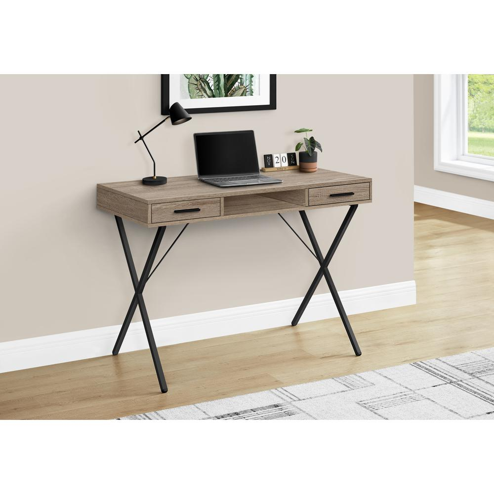 COMPUTER DESK - 42"L / WHITE / BLACK METAL