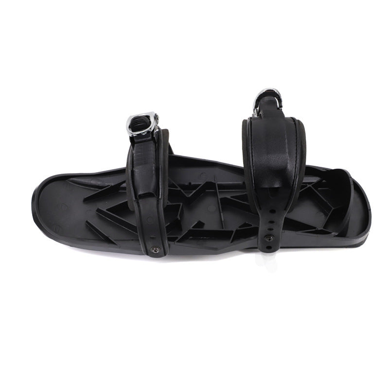 a black sandal with straps