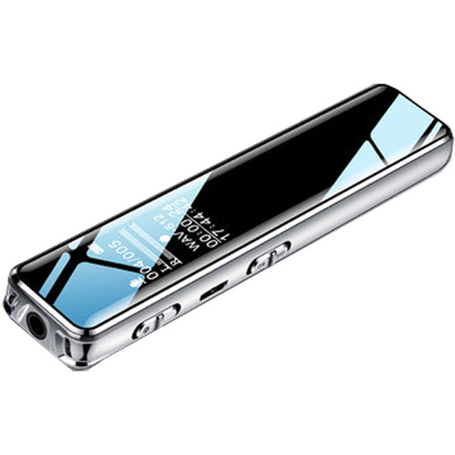 a silver electronic device with a screen
