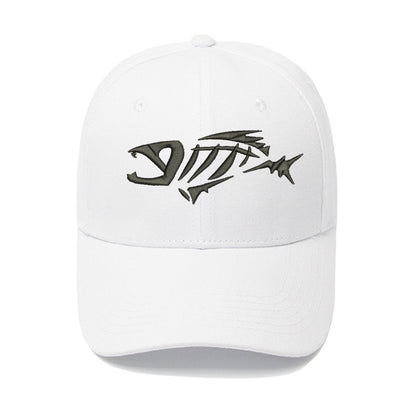Fishbone Embroidered Baseball Hat