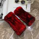 Women's Rex Rabbit-Fur Winter Gloves