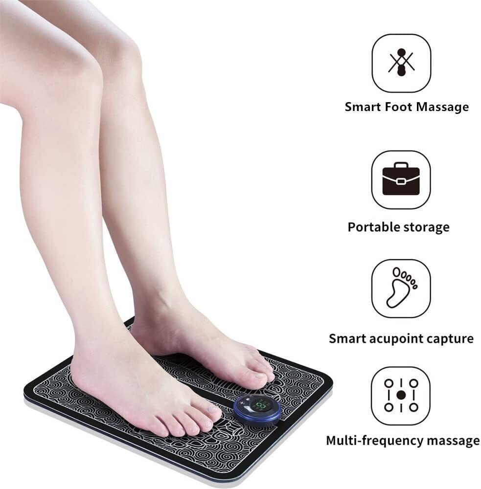 a person standing on a mat