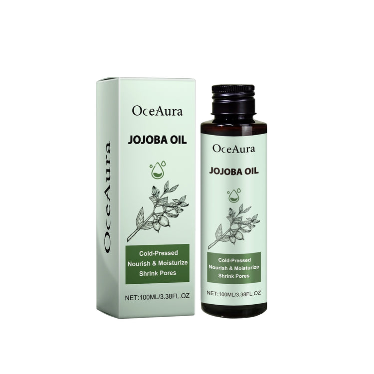 a bottle of jojoba oil