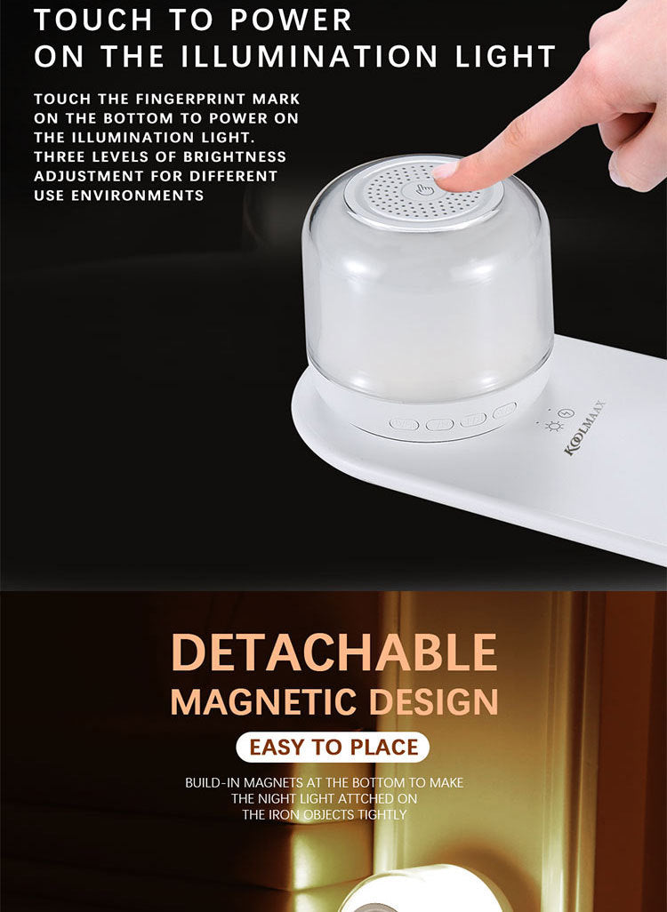 a finger touching a small white object