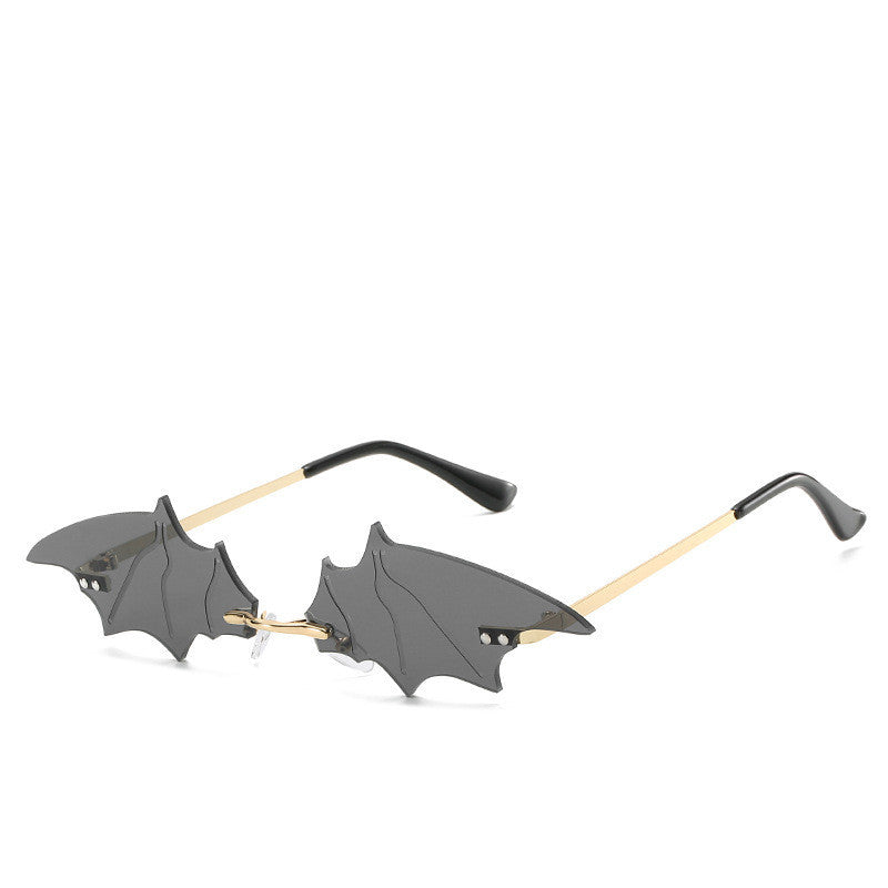 a pair of sunglasses with bats on them