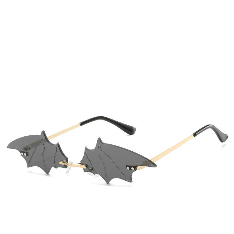 a pair of sunglasses with bats on them