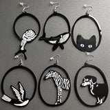 Asymmetric Animal-Shaped Acrylic Dangle Earrings