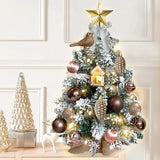 22-Inch Lighted Flocked Tabletop Christmas Tree