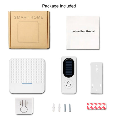 Solar-powered wireless doorbell