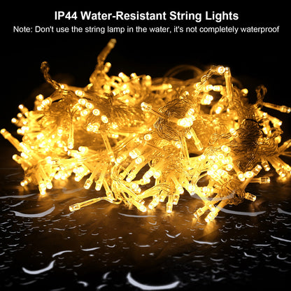1Pc 3Meter 300 LEDs String Curtain Light With Remote 8 Light Modes IP44 Waterproof For Christmas Halloween New Year Yard Garden Party