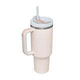 40 oz Insulated Stainless Steel Tumbler with Handle and Straw