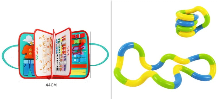 a collage of toys