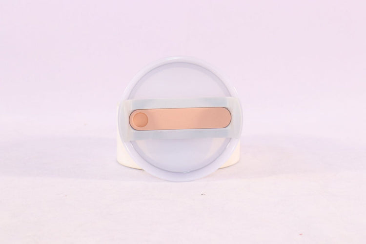 a white circle with a band on it