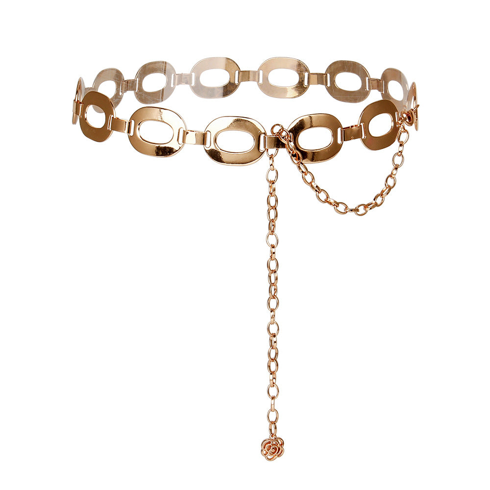 a gold chain around a chain
