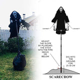 Halloween Skeleton Scarecrow Garden Decoration