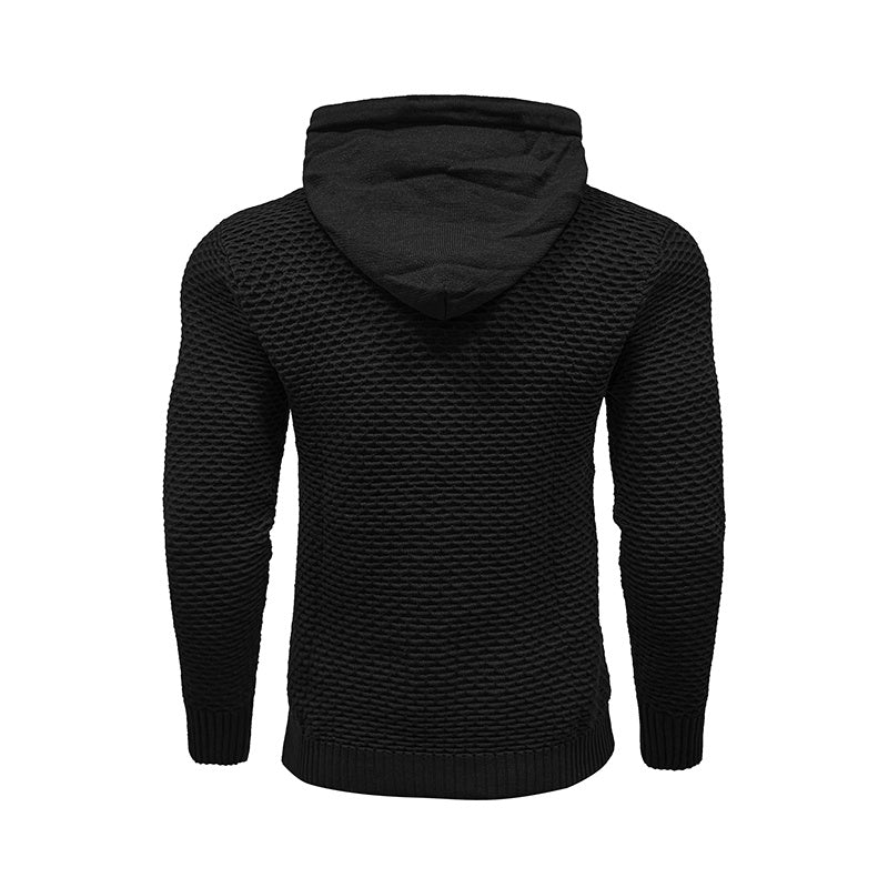 a black sweater with a hood