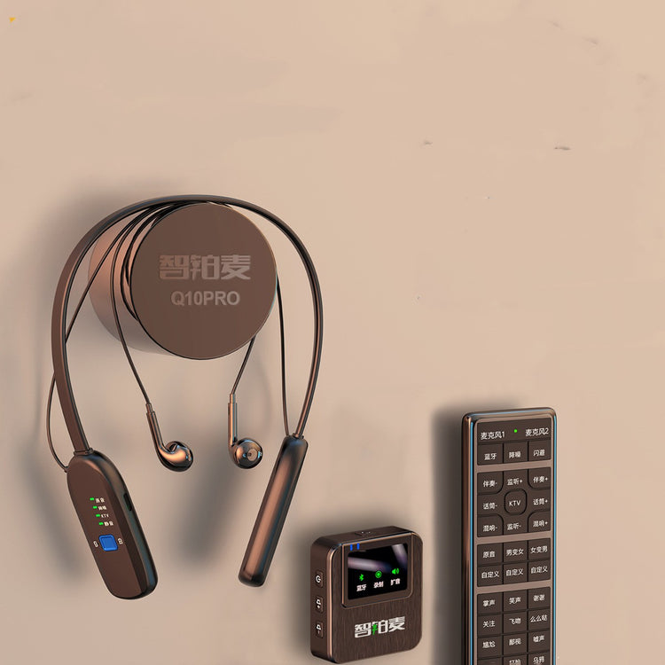 a set of headphones and remotes