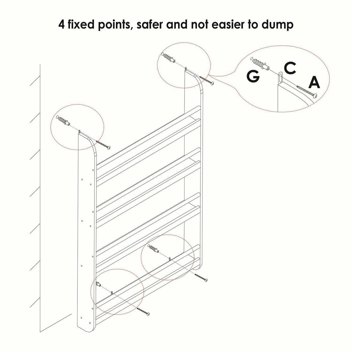 a drawing of a shelf