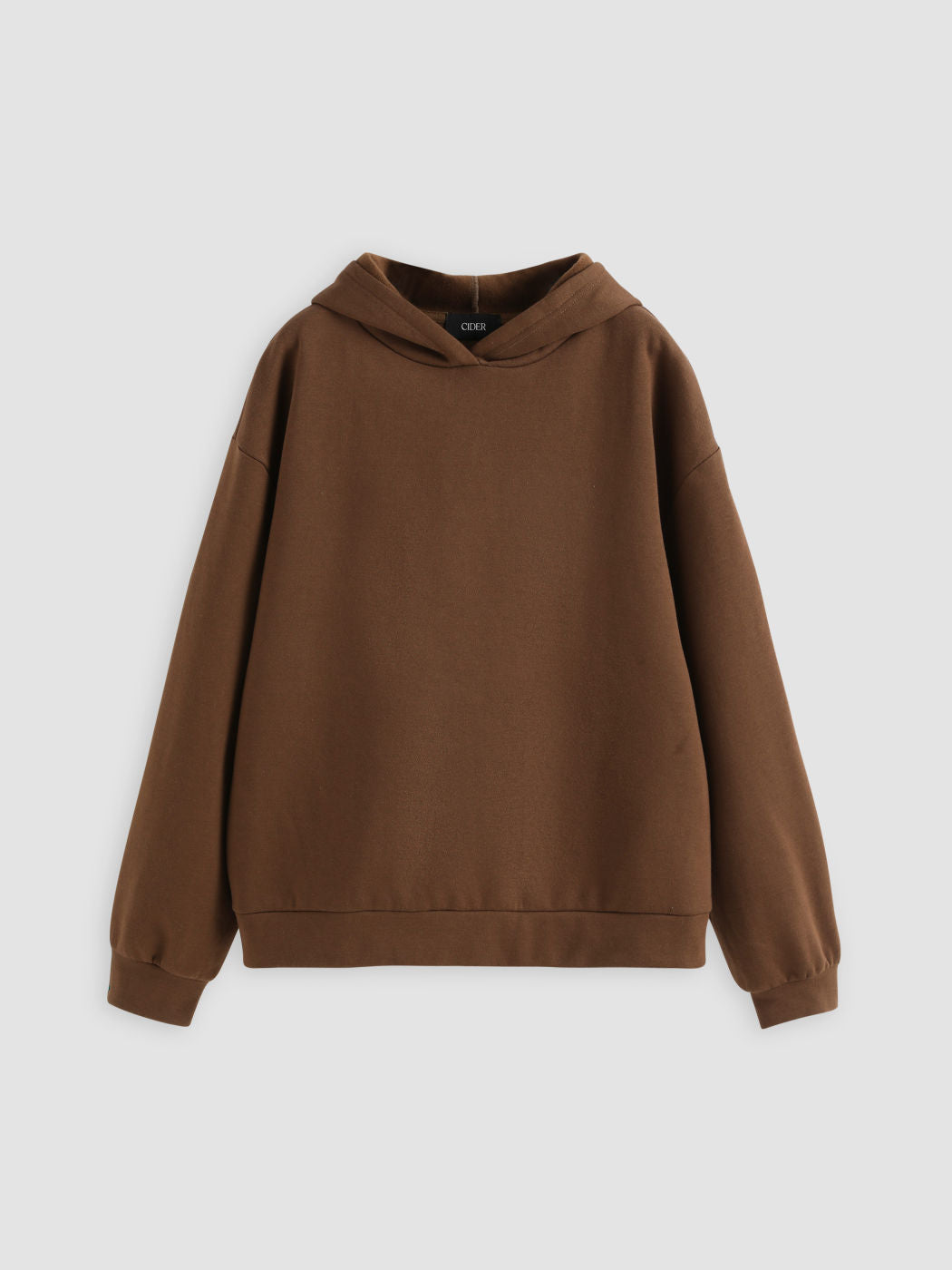 a brown sweatshirt with a hood