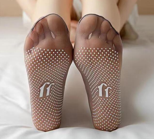 Ultra-thin Seamless Glue Dispensing Non-slip Massage Footbed Short Stockings
