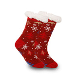 Women's Fleece-Lined Christmas Indoor Socks