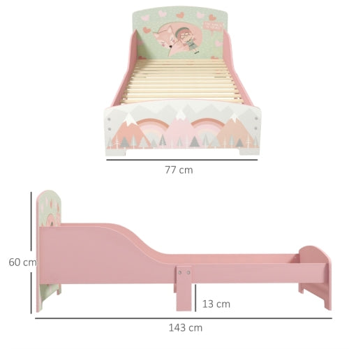 ZONEKIZ Toddler Bed Frame, Kids Bedroom Furniture For Ages 3-6 Years