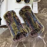 Women's Rex Rabbit-Fur Winter Gloves