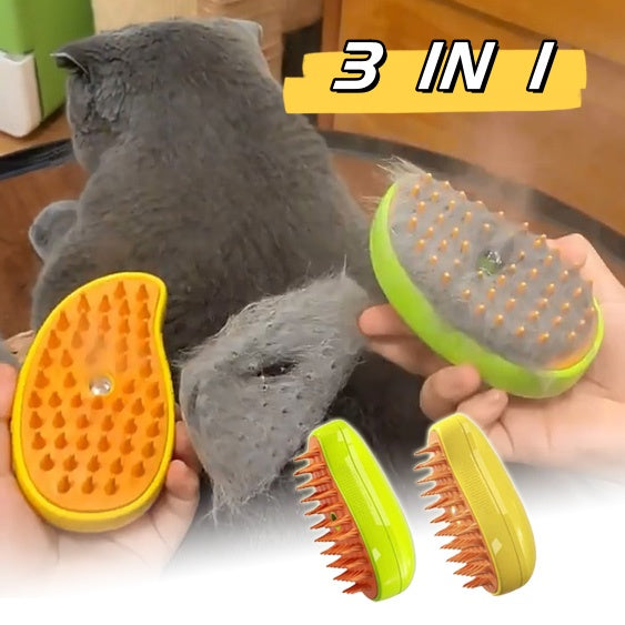 a cat with a cat's head and a brush