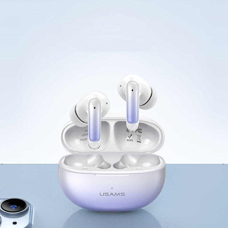 a white wireless earbuds in a case