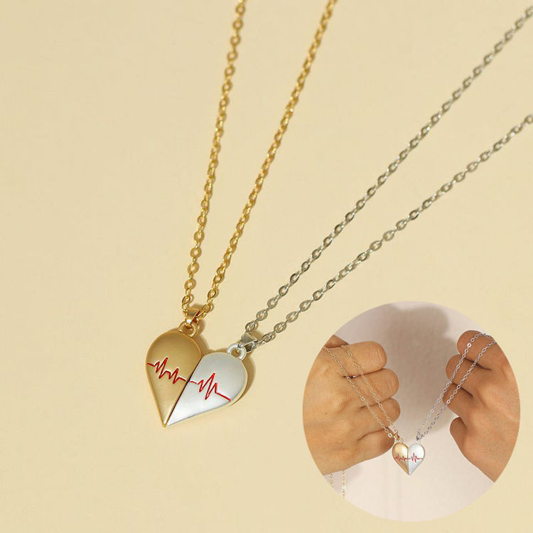 a heart shaped necklaces with a picture of a heart and a picture of a heart