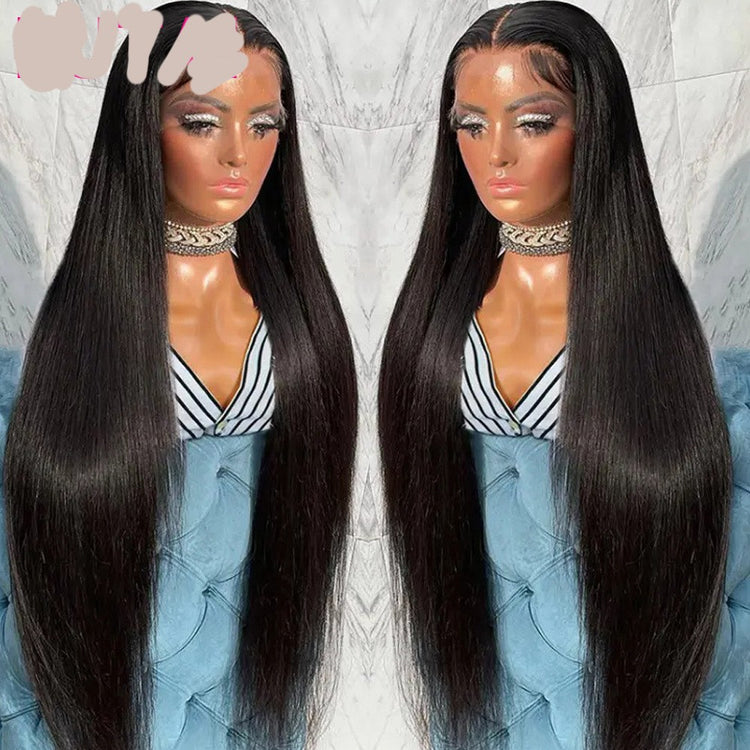 a two mannequins with long hair