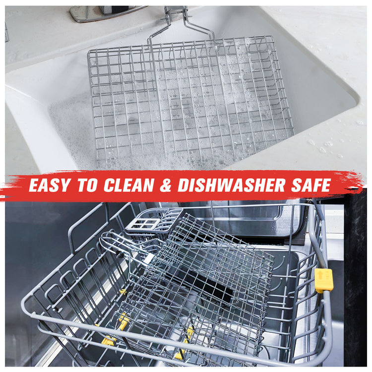a dishwasher with a grid
