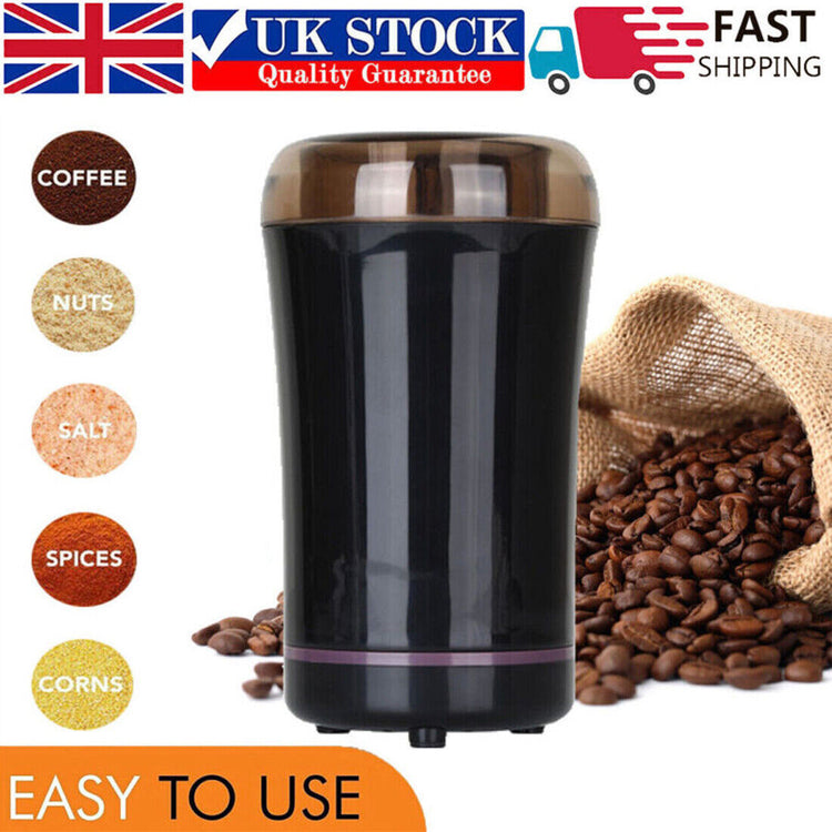 a coffee grinder with a bag of coffee beans