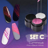 Luminous Spider Nail Art Gel Polish Set