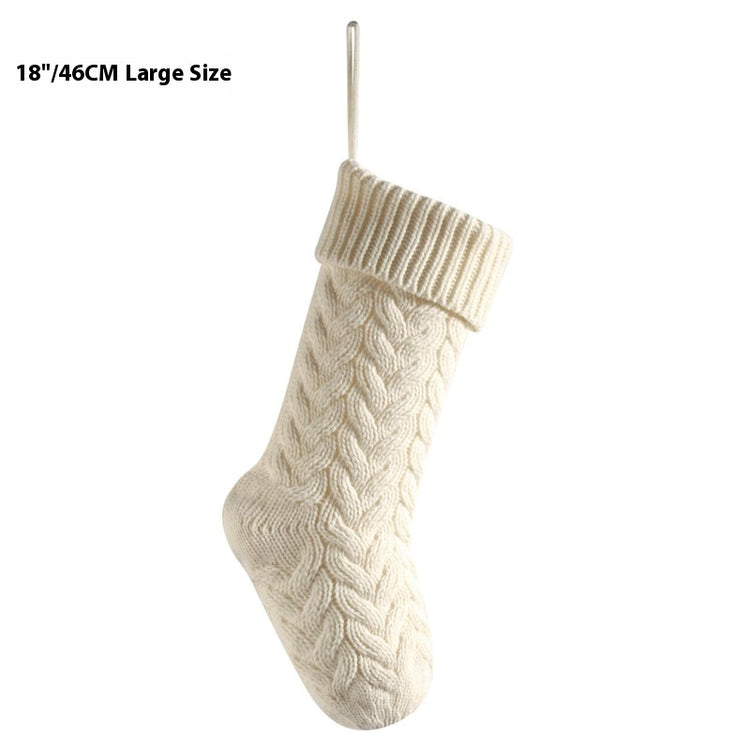 a white knitted stocking