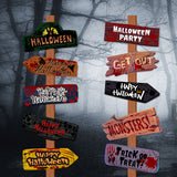 Set of 10 Printed Halloween Paper Signs