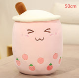 Strawberry Milk Tea Plush Toy Pillow