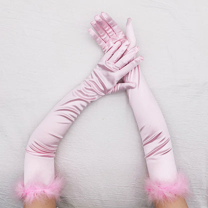 Women's Fashionable Simple Solid Colour Gloves