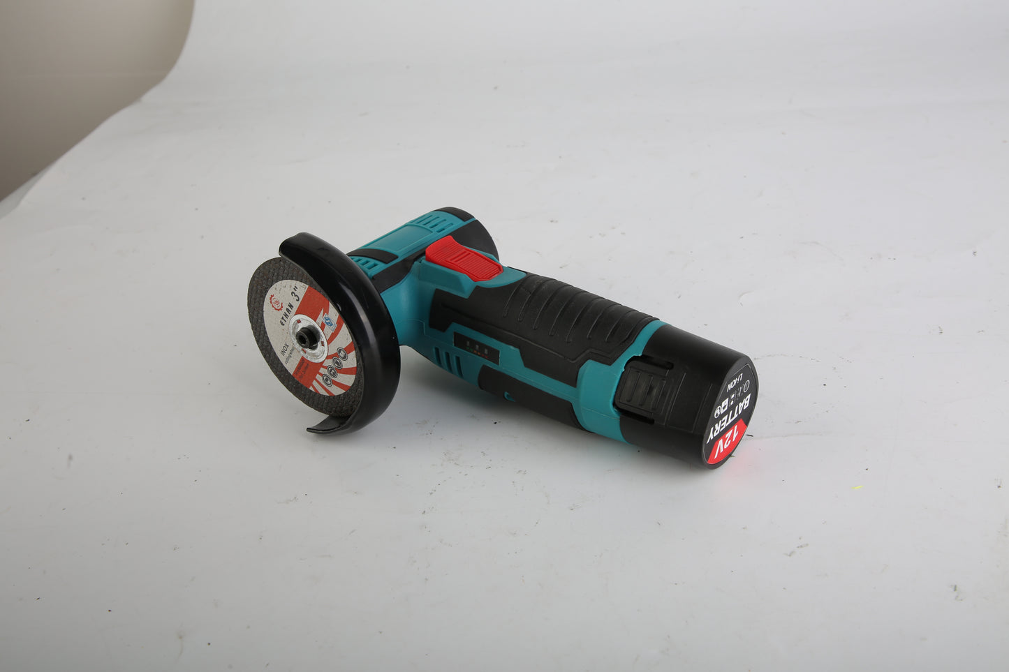 1Set 12V Cordless Mini Angle Grinder Hand Polishing Grinding Machine Cordless Cutter Grinding Tool With 7Pcs Disc 2Pcs 1100mAh Batteries And Charger Hex Key