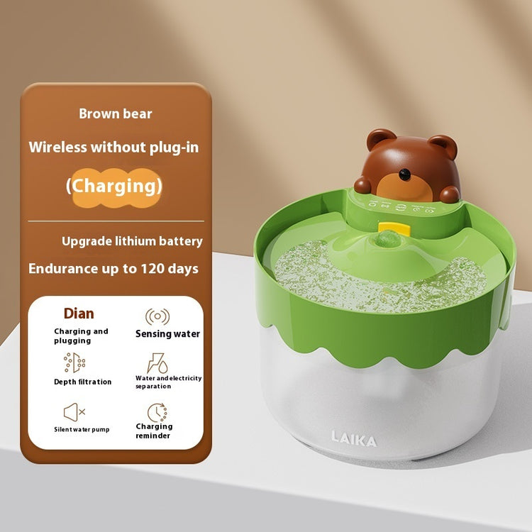 a small brown bear wireless charging device