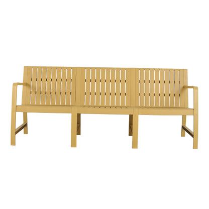 1-Piece Indoor Outdoor Furniture 3-Seater Sofa Waterproof PP Material - Easy Assembly Patio Conversation Set