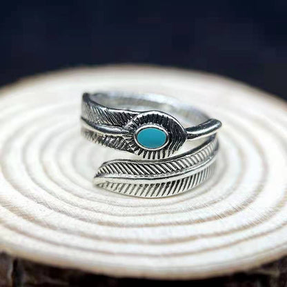 Feather Men's And Women's  Ring Jewelry Leaf Ring