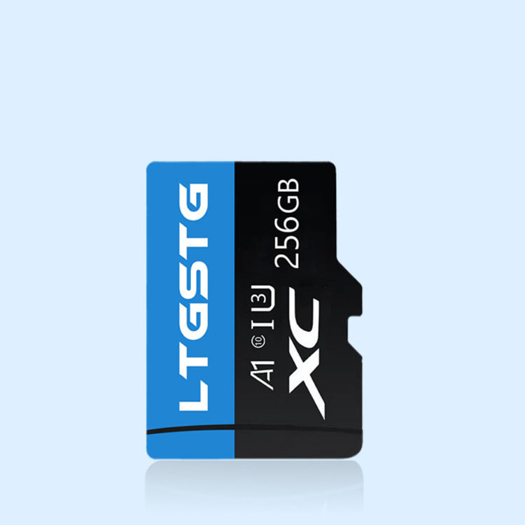 a blue and black memory card